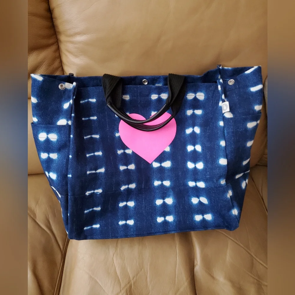 Quilted Koala Luxe North South Tote Bag Koala Kanvas SHIBORI No Long Strap New!